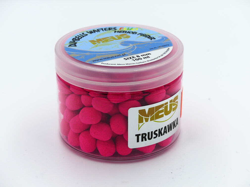 Dumbells Meus Wafters Method Feeder Fluo 8mm - Truskawka
