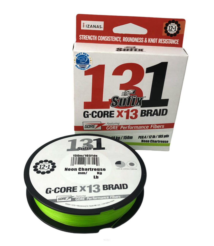 Sufix 131 G-Core Braid Neon Chartruse 0.185mm 150m