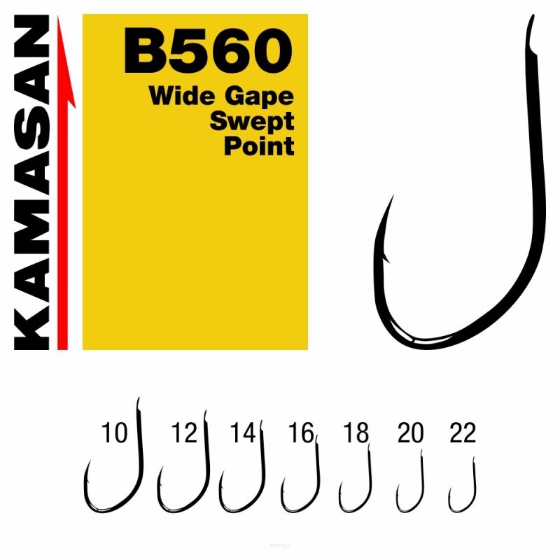 Haczyki Kamasan B560 Wide Gape Swept Point #14