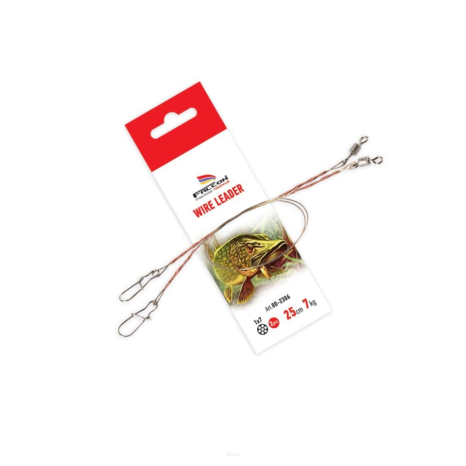 Przypon Falcon Wire leader 25cm/15kg - 2szt./op. 80-2337
