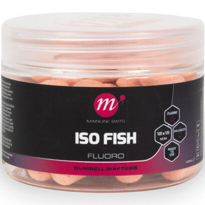 Kulki Mainline ISO Fish Fluoro Dumbell Wafters 12x15mm Pink