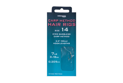 Haczyki Drennan z przyponem - Carp Method Hair Rigs #16