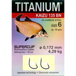 Haczyki przyponem Robinson Titanium - Kaizu 135BN - roz. 6 