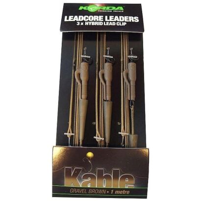 Gotowy Zestaw Leadcore Z Bezpiecznycm Klipsem Korda Leader-Hybrid Lead Clip QC Swivel Gravel