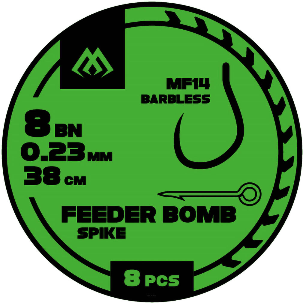 Przypony Mikado Fb Mf14 Z Igłą Hak Bez Zadziora Nr 8 / Żyłka: 0.23mm/38cm