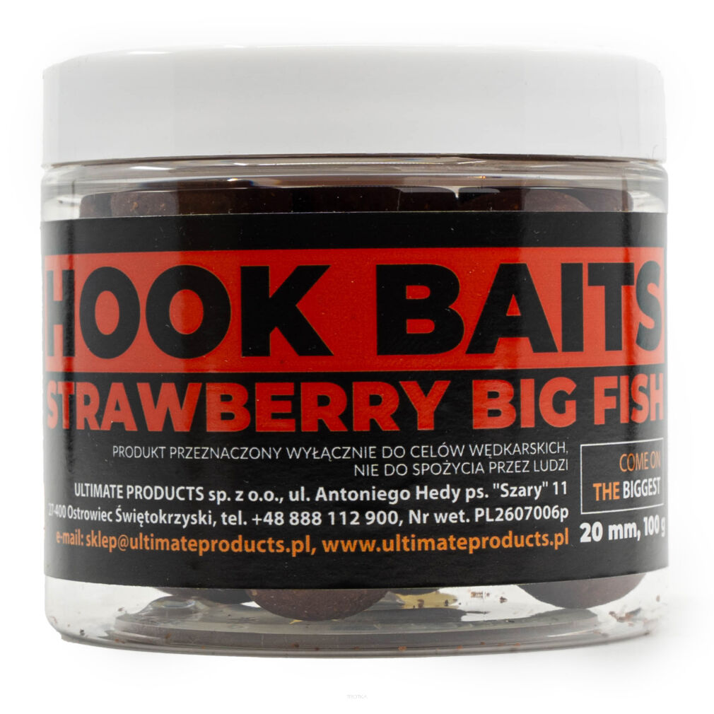 Kulki Haczykowe Ultimate Products Strawberry Big Fish 20mm