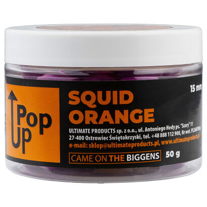 Kulki Pływające w zalewie Kałamarnica + Pomarańcza New UltimateProducts Squid Orange Pop-Ups 15mm