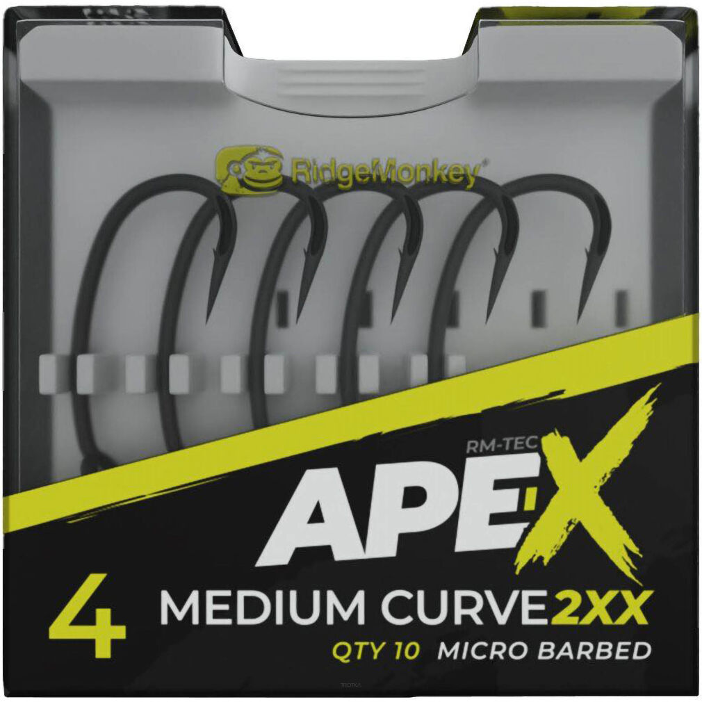 Haczyki RidgeMonkey Ape-X Medium Curve Barbed - 6