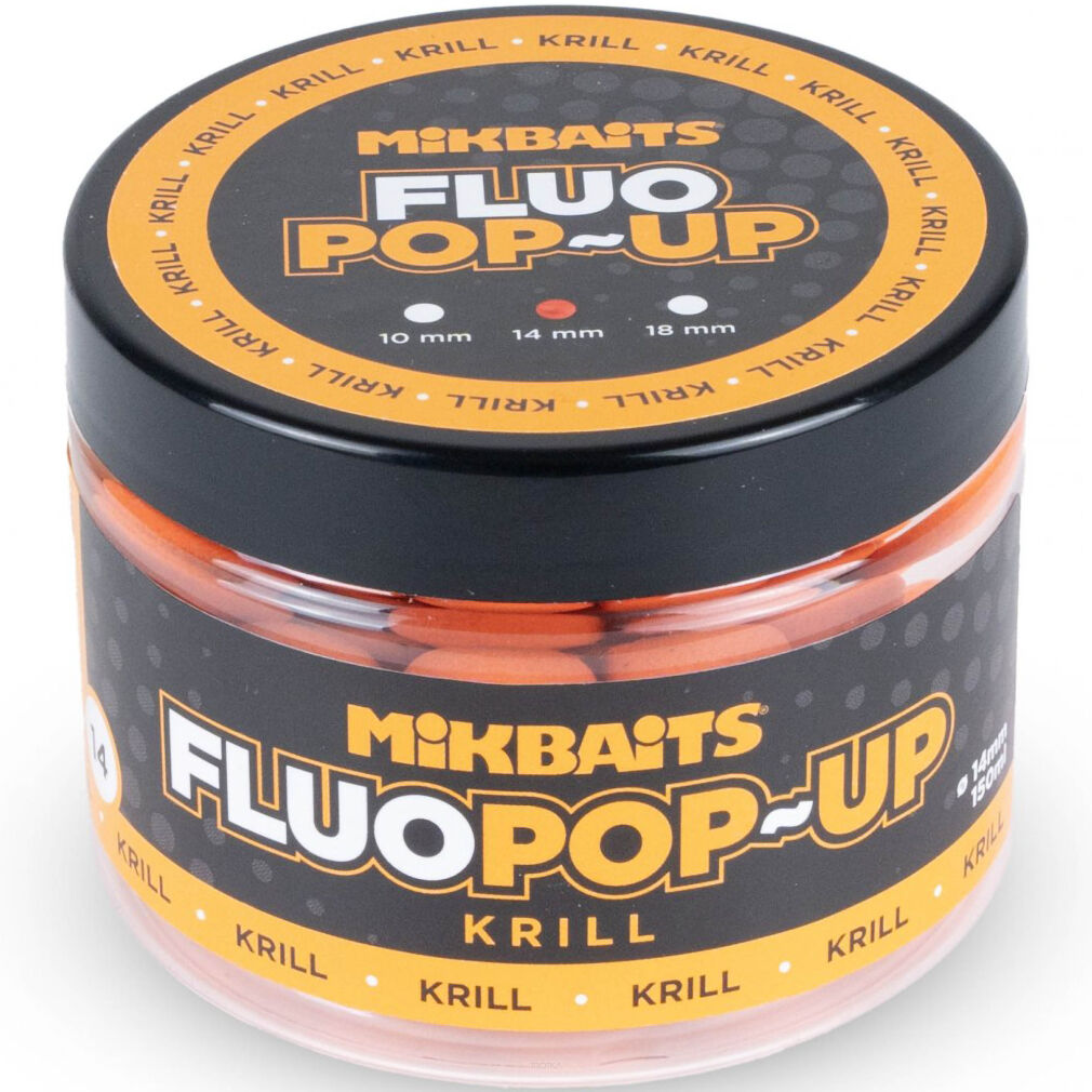 Kulki MikBaits Fluo Pop Up 150ml - Krill 14mm