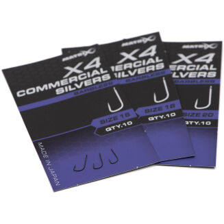 Haczyki Matrix X4 Commercial Silvers Barbless - 20 - 4