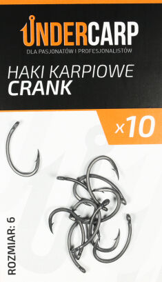 Teflonowe haki karpiowe CRANK 6