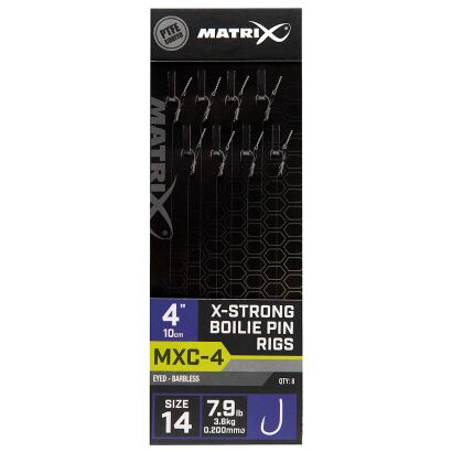 Przypony Matrix MXC-4 X-Strong Boilie Pin Rigs 4" 10cm - 14
