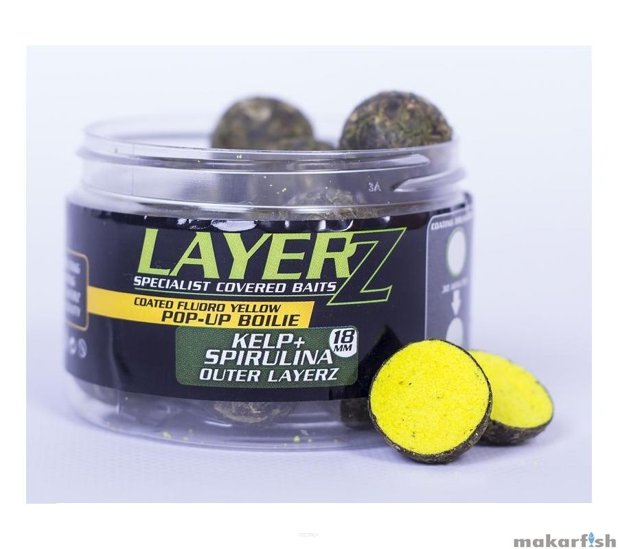Kulki Starbaits Pop Up LayerZ 14mm Kelp & Spirulina - Yellow