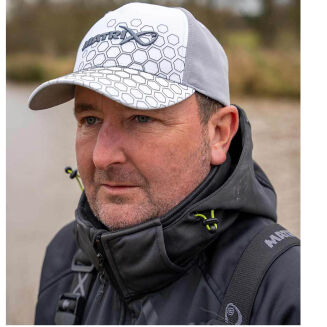 Czapka Matrix Hex Print Baseball Cap  - White - 3