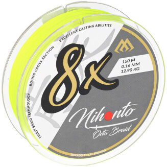 Plecionka Mikado Nihonto Octa Braid 0.10mm/7.75kg/150m - Fluo Żółta - 2