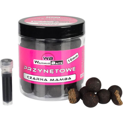 Kulki Haczykowe Warmuz Baits Czarna Mamba 16mm 250ml + Dopalacz