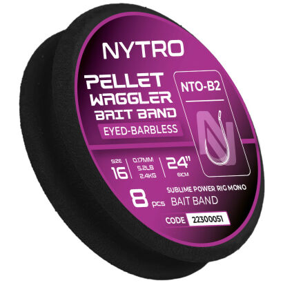 Przypony Nytro Nto-b2 Barbless Pellet Waggler Latex Bait Band 10/0,23mm/61cm