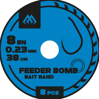 Przypony Mikado Feeder Bomb Z Gumką Bezzadziorowe - 12/0.18mm/38cm