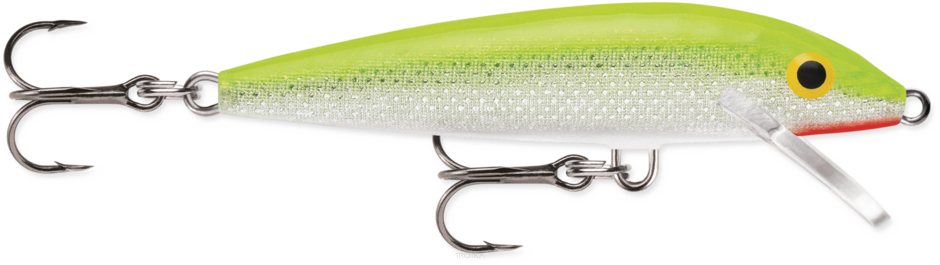 Rapala Original Floater F07 7cm 4g Silver Fluorescent Chartreuse wobler