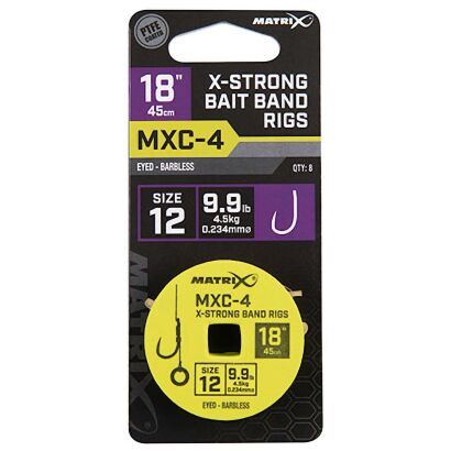 Przypony Matrix MXC-4 X-Strong Bait Band Rigs 45cm - 12