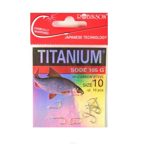 Haczyki Robinson Titanium - Sode 105G - roz. 8 02-P-105G-08