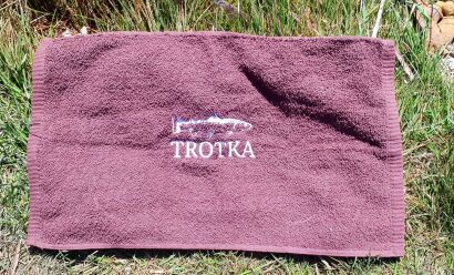 Ręcznik do rąk z logo Trotka - Brązowy