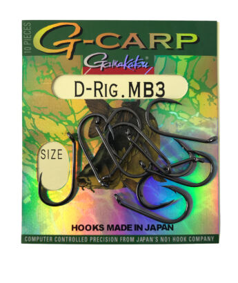 Gamakatsu Carp D-Rig MB Hooks Black roz.6