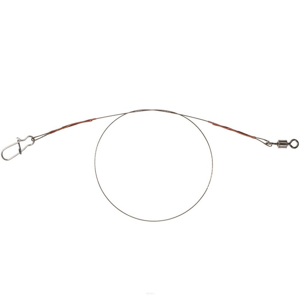 Przypon stalowy Mikado z krętlikiem i agrafką 25cm/15kg FS 