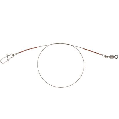Przypon stalowy Mikado z krętlikiem i agrafką 25cm/15kg FS 