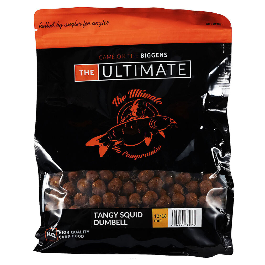 Kulki Proteinowe Ultimate Products  Tangy Squid Boilies - Mandarynka Kałamarnica Dambell 12/16mm 1kg