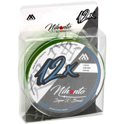 Plecionka Mikado Nihonto Super X-braid 0.12mm/9.83kg/150m Ciemny Zielony