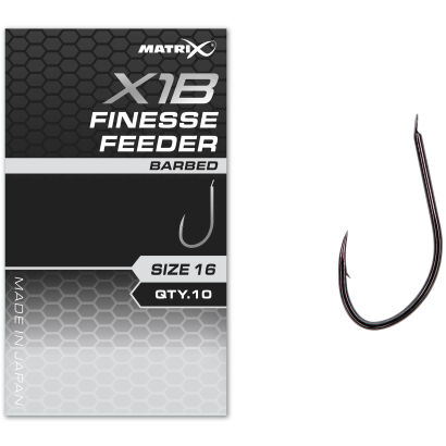 Haczyki Matrix X1B Finesse Feeder Barbed - 16