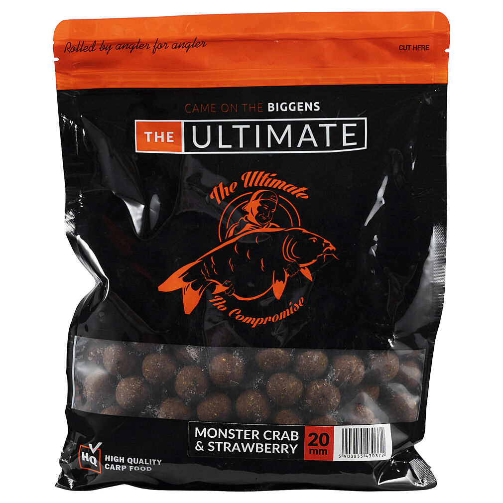 Kulki Proteinowe Ultimate Products Monster Crab & Strawberry Boilies -  Krab Z Truskawką 20mm 1kg