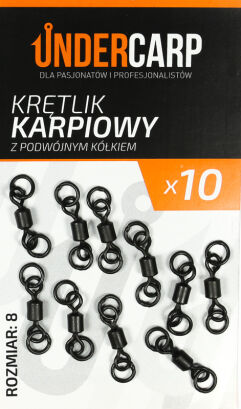 Krętlik karpiowy z podwójnym kółkiem 8