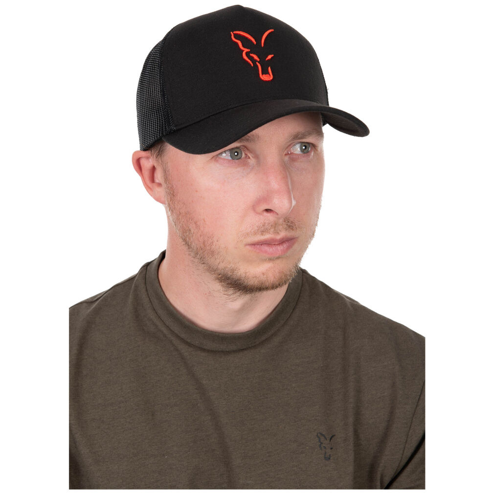 Czapka Fox Collection Trucker Cap - Black/ Orange