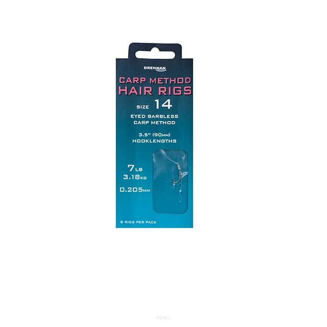 Haczyki przyponowe Drennan - Carp Method Hair rigs - roz. 8
