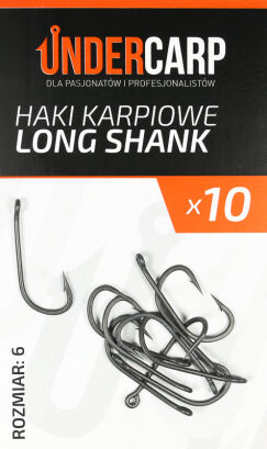 Teflonowe haki karpiowe LONG SHANK 6