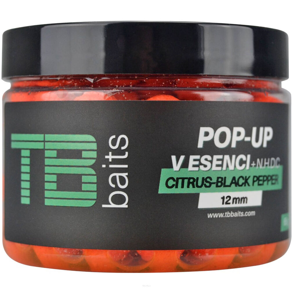 Kulki W Dipie TB Baits Floating Pop-Up Citrus Black pepper + NHDC 65g 16mm