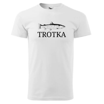 Koszulka męska z logo Trotka (t-shirt) - Biała, roz. XXL
