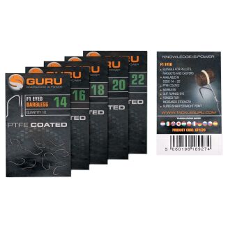 Haczyki Guru F1 Barbless Eyed - 18 - 3