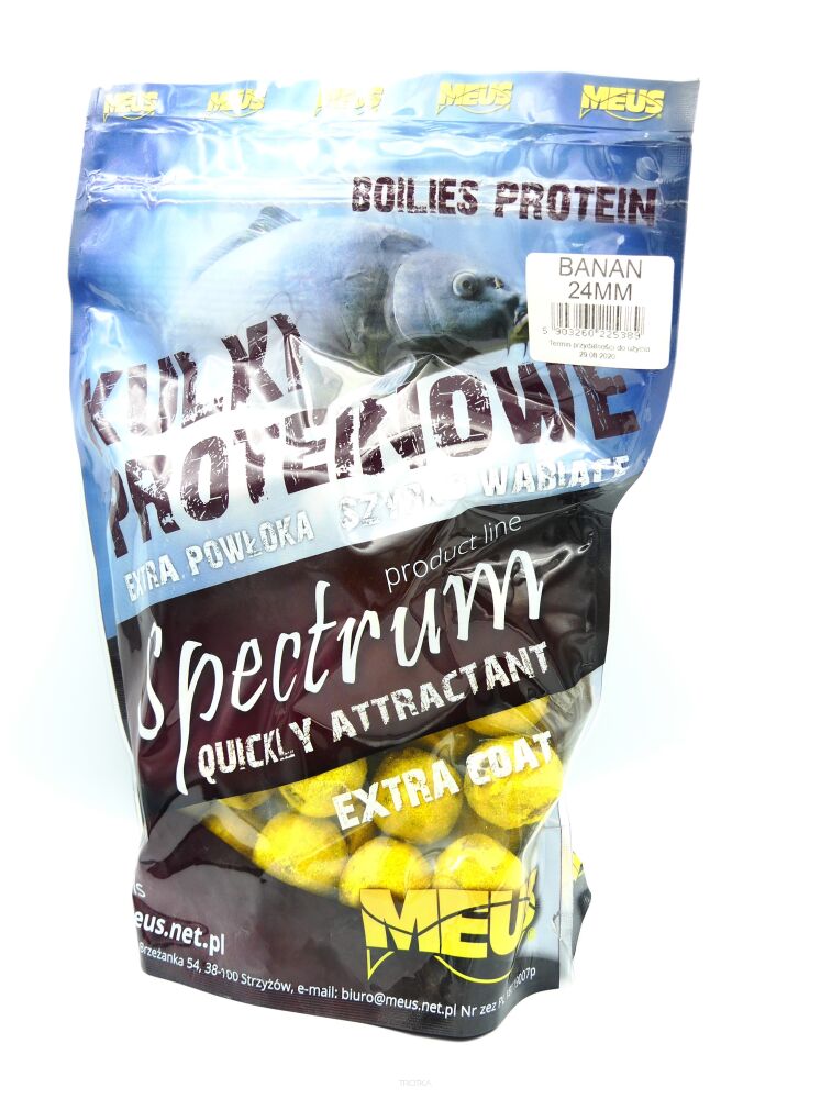 Kulki zanętowe Meus Spectrum 1kg - Banan 24mm