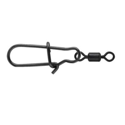 Krętlik z agrafką Spro Snap+Swivel matt black #00+12