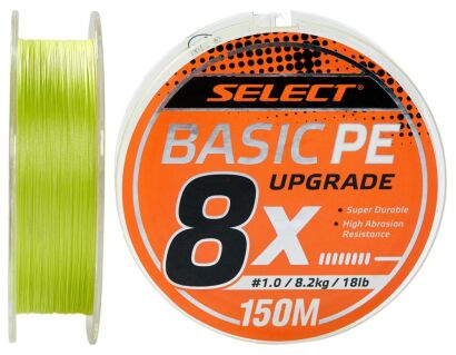 Plecionka Spinningowa Select Basic PE 8x 150m, jasno zielona 0,18mm