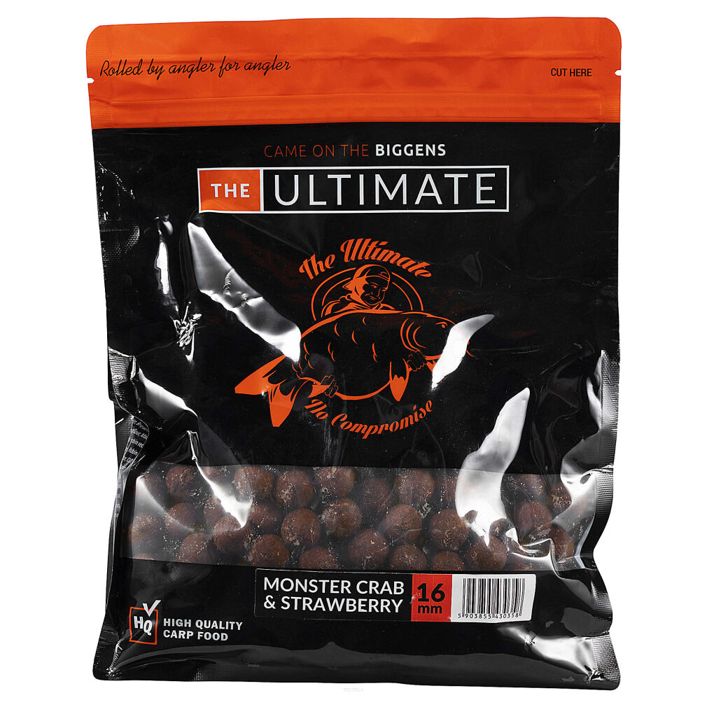 Kulki Proteinowe Ultimate Products  Monster Crab & Strawberry Boilies - Krab Z Truskawką 16mm 1kg