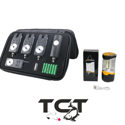 Zestaw sygnalizatorów z centralką, lampką i czujnikiem ruchu TCT RS6 - 3+1