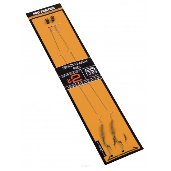 Haczyki karpiowe z przyponem Przypon Pole Position - Snowman Rig - 25lbs, roz. 2