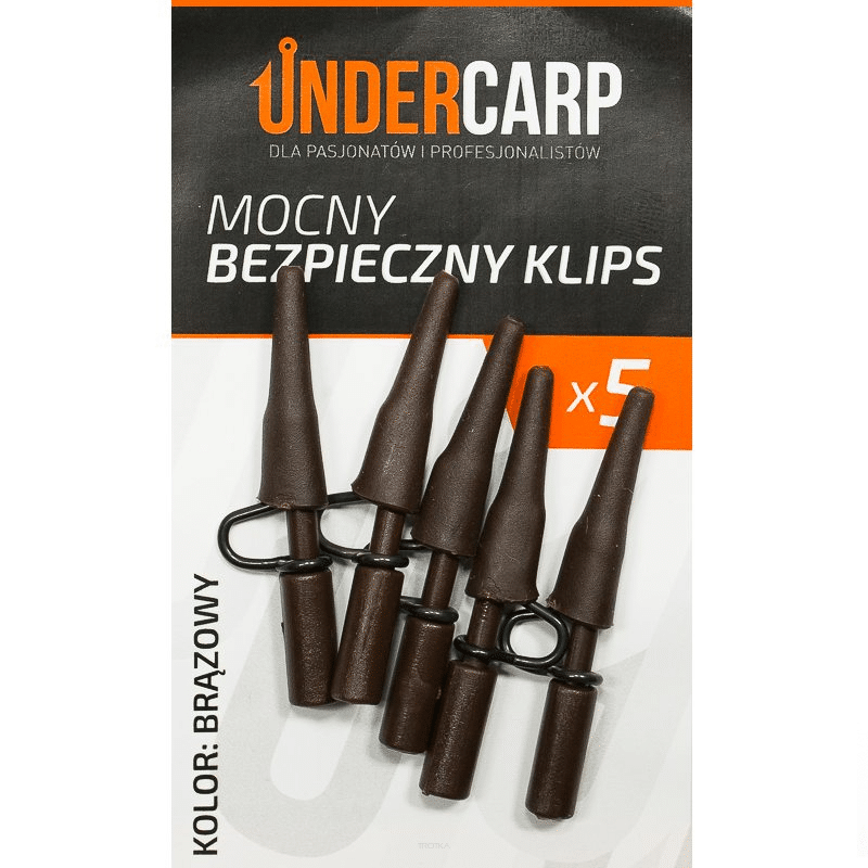 Mocny bezpieczny klips - brązowy