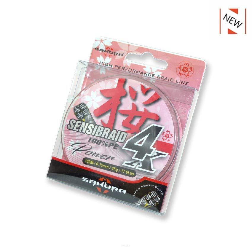 Plecionka Sakura Sensibraid 4X Green 300M- 0.18 mm