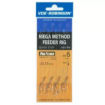 Przypony VDE-R Plecionka Quick stop Method Feeder 503BN #12, 0,08mm