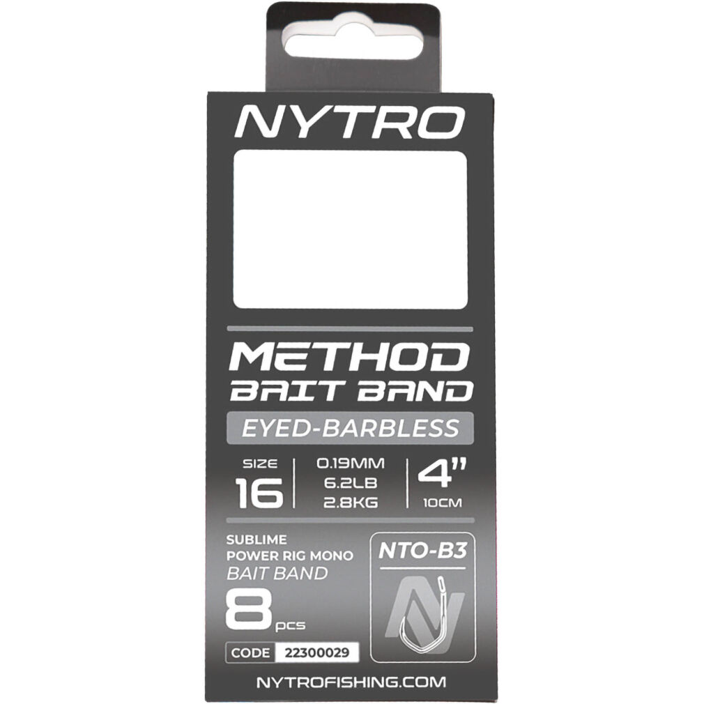 Przypony Nytro Nto-b3 Barbless Method Latex Bait Band 14/0,21mm/10cm